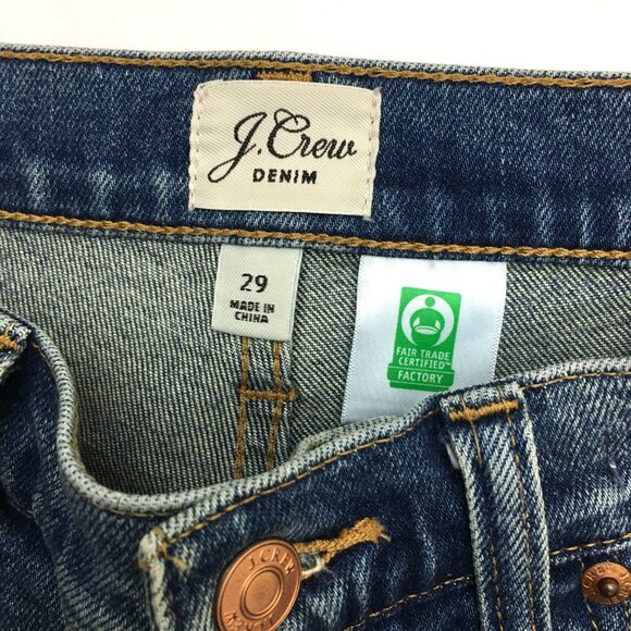 J. Crew Women's Jeans 10" High Rise Toothpick Distressed size 29 length 28" - Picture 3 of 9